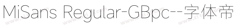 MiSans Regular-GBpc-字体转换